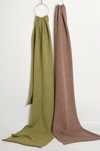 Image 2 of set of two baby alpaca fine scarfs - spring