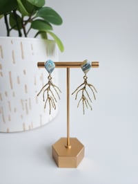 Image 1 of Eucalyptus Marble Coral Dangles 