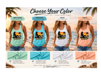 Image 4 of Stay Salty Sunset Mermaid Racerback Tank
