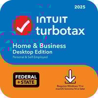 Turbotax Home & Business Desktop Edition 2025 Federal & State Tax Return
