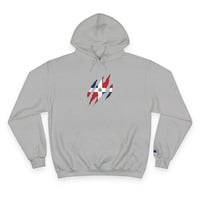 Image 1 of Dominican Flag Ripped Chest Hoodie