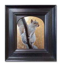 SUE SUMMERILL - 'SQUIRREL' - ORIGINAL PAINTING WITH GOLD LEAF