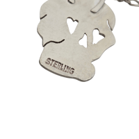 Image 3 of Heart Eyes Skull Necklace