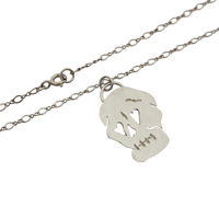 Image 2 of Heart Eyes Skull Necklace