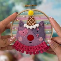 Grumpy Pants Silly Kitty small purple