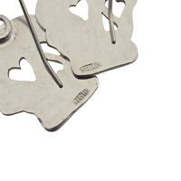 Image 2 of Heart eyes Skull Earrings