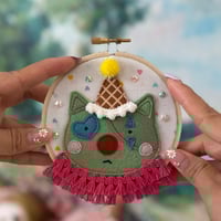 Grumpy Pants Silly Kitty small green