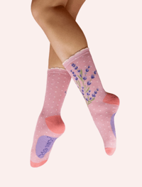 Luscious Lavender Bamboo Crew Socks