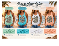 Image 5 of Salty, Tanned & Slightly Feral Racerback Tank