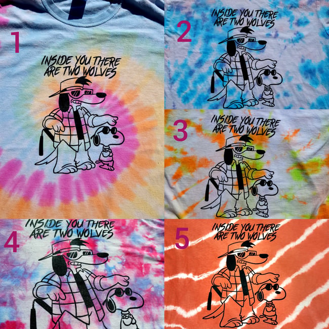 inside you there are two wolves (tees, totes, patches)