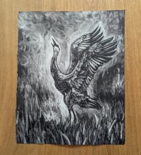 Image 1 of Dance of a Sand Crane Framed Monotype