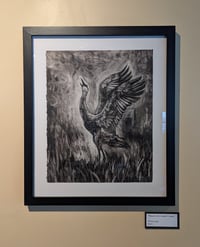 Image 2 of Dance of a Sand Crane Framed Monotype