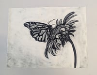 Image 1 of Flight of the Monarch Framed Monotype