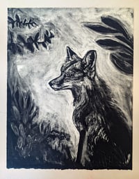 Image 1 of Red Fox Framed Monotype