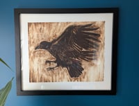 Image 1 of Rose Park Crow Framed Monotype