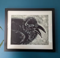 Image 1 of Raven’s Critique Framed Monotype