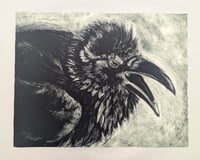 Image 2 of Raven’s Critique Framed Monotype