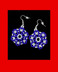 Image 3 of Huichol Style Big Bead Flowers 4
