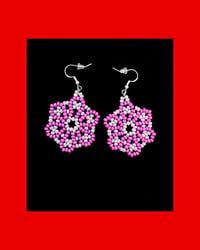 Image 4 of Huichol Style Big Bead Flowers 4