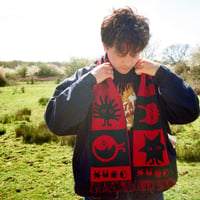 Scarf (red and green)