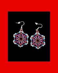 Image 3 of Huichol Style Big Bead Flowers 2