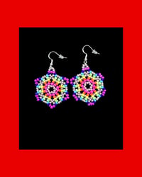 Image 5 of Huichol Style Big Bead Flowers 2