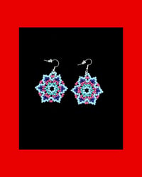 Image 2 of Huichol Style Big Bead Flowers