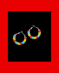 HI GAY Beaded Mini Hoops
