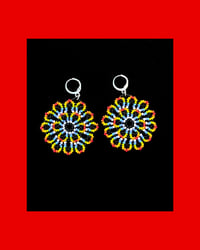 XL Rainbow Woven Earrings