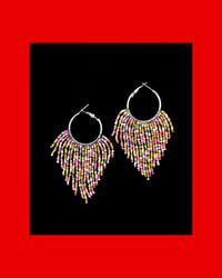 Spring Fling Beaded Fringe Hoops