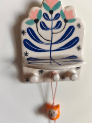 Image of  Petit présentoir plateau bleu et rose