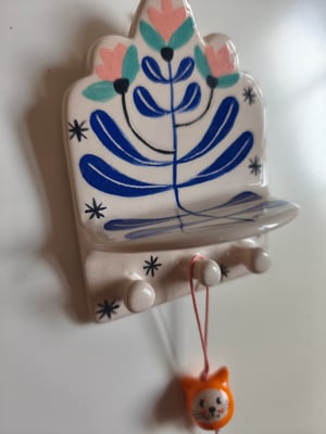 Image of  Petit présentoir plateau bleu et rose