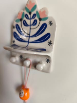 Image of  Petit présentoir plateau bleu et rose