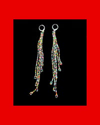 Image 4 of Bead Soup Fringe Earrings 2