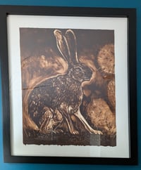 Image 2 of Jack Rabbit Framed Monotype