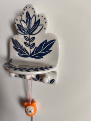 Image of   Petit présentoir plateau bleu 