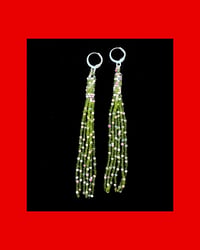 Peyote Tube Fringe Earrings