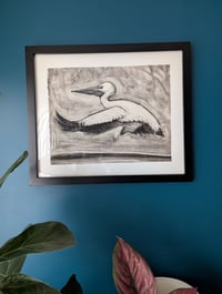 Pelican’s Flight Framed Monotype