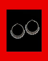 Gold Fringe Woven Hoops