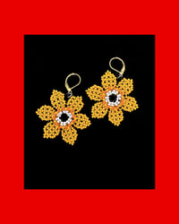 Woven Daffodil Earrings