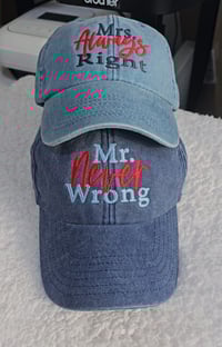 Image 1 of Mrs. Always Right and Mr. Never Wrong Cap