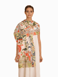 Image 2 of Folk Floral Scarf