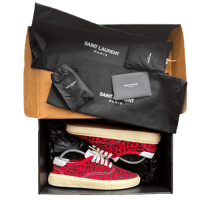 Image 4 of Saint Laurent "Babycat" Red Leopard Skate Sneakers - 7.5