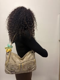 Image 3 of 2011 Coach Poppy Limited Edition Metallic Jacquard Hippie Shoulder Bag