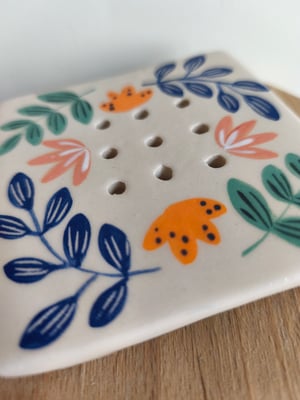 Image of  Porte savon fleur multicolore 