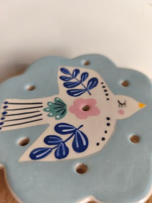 Image of    Porte savon oiseau bleu 