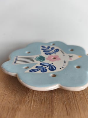Image of    Porte savon oiseau bleu 