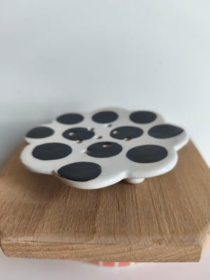 Image of    Porte savon pois noir