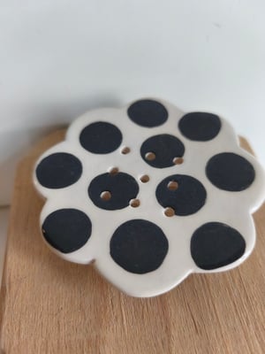 Image of    Porte savon pois noir