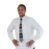 Image 2 of Ashanti Necktie: Black & White